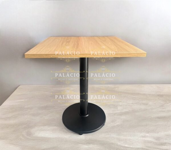Mesa Fixa Alice Redonda e Quadrada 60 cm e 70 cm Pé Central em Ferro